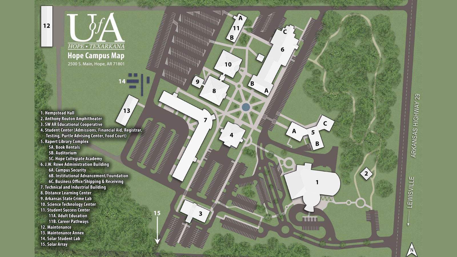 UofA Hope Campus Map